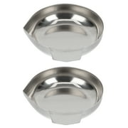 Ceiather 2Pcs Metal Weighing Cups Mini Scale Trays Rack Electronic Scale Trays for Home